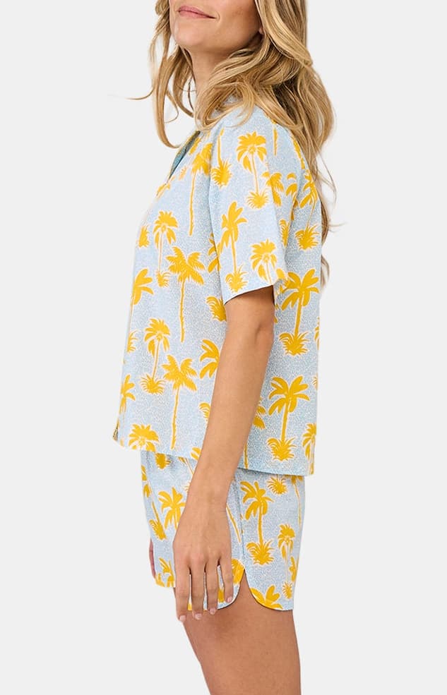 arthur-bob-pyjashort-palmier-pyjama-femme-jaune-bio image 4