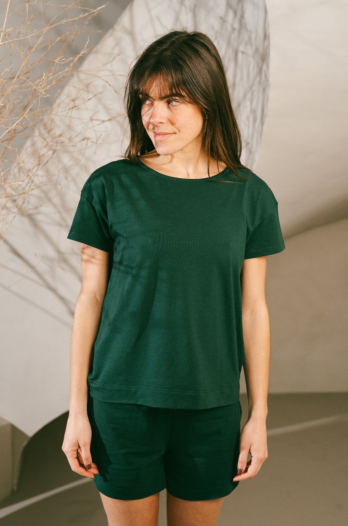 p-trone-t-shirt-manches-courtes-boxy-femme-coton-bio image 2