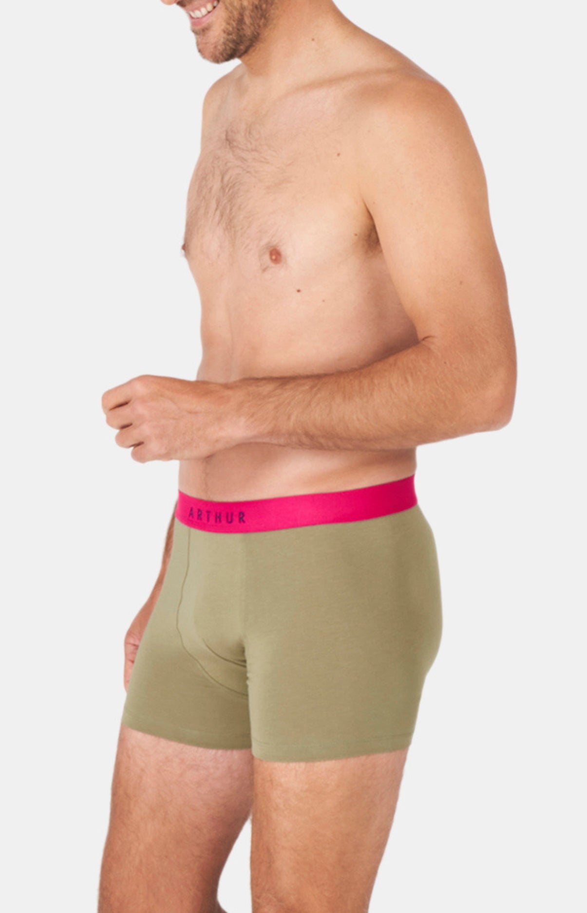 arthur-bob-boxer-homme-coton-bio-kaki image 4
