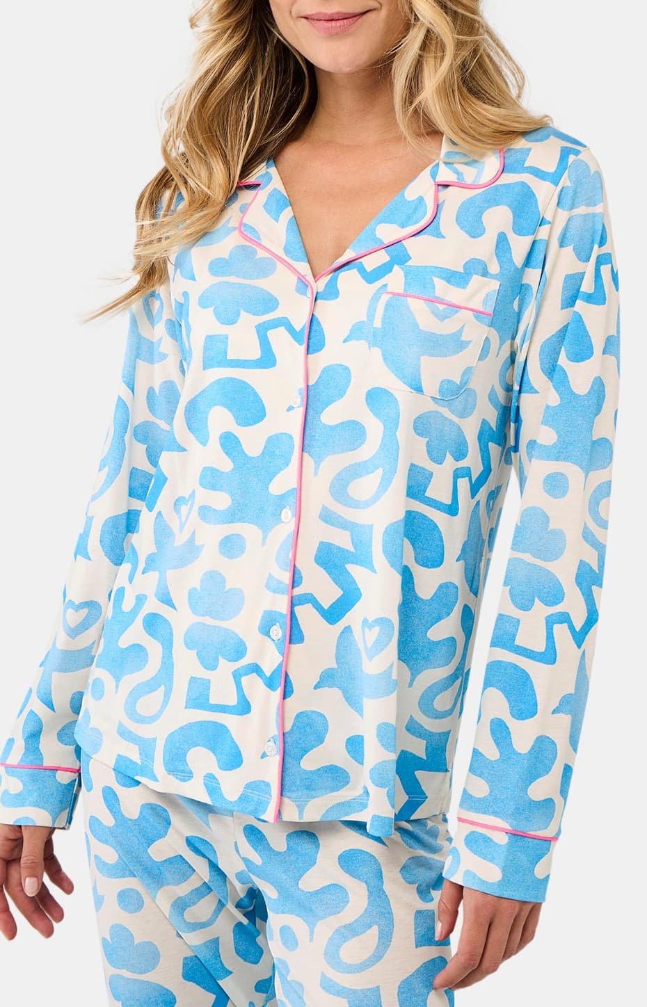 arthur-bob-matis-pyjama-femme-bleu-lyocell-coton image 2