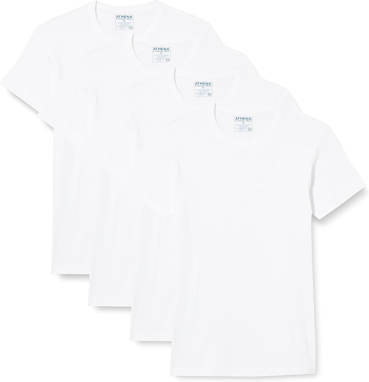 athena-easy-bio-lot-4-t-shirts-homme-col-o-coton-bio image 1