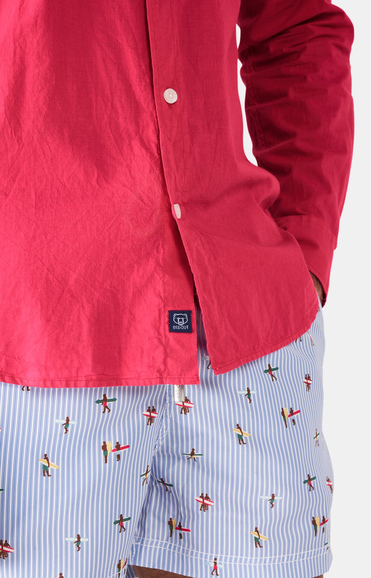 arthur-bob-chemise-voile-coton-framboise-m-homme image 7