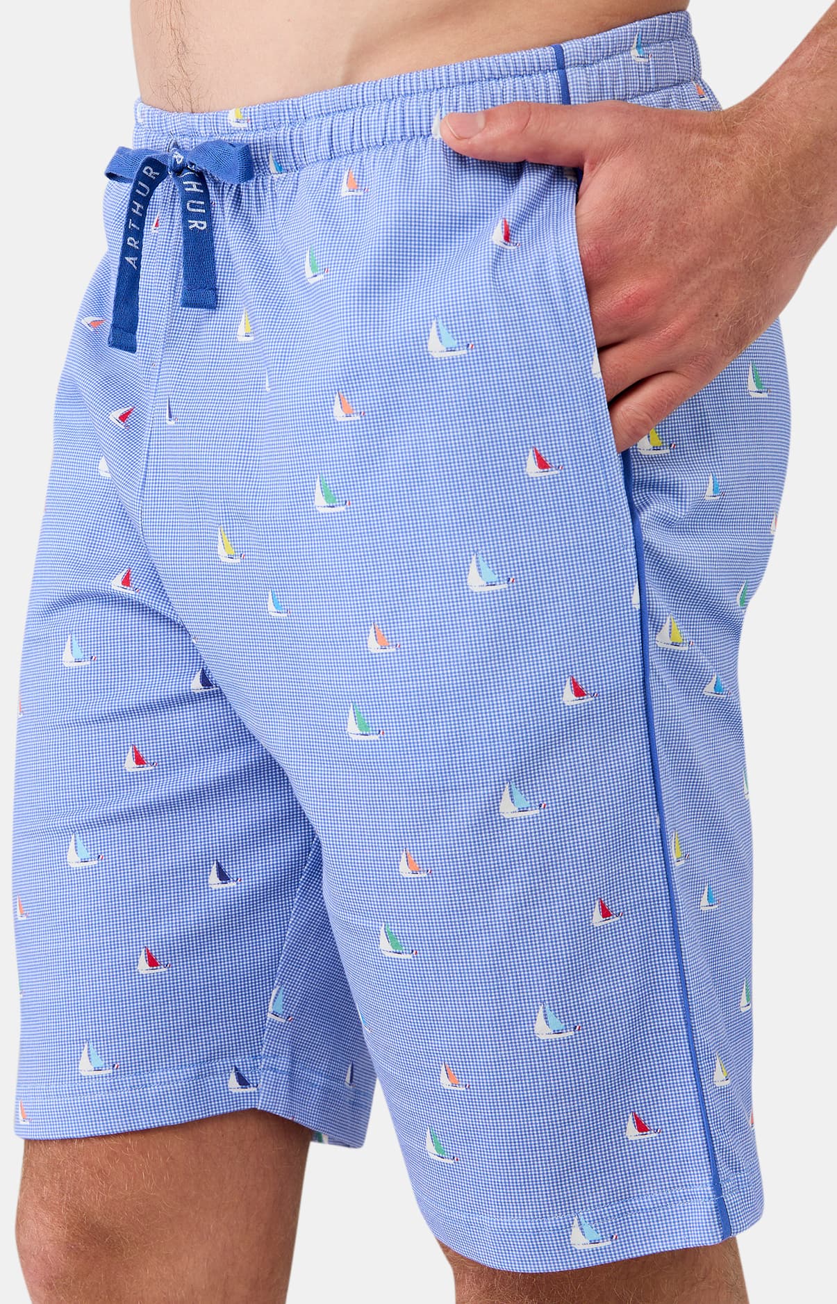 arthur-bob-boat-pyjashort-homme-ciel-coton-bio image 4