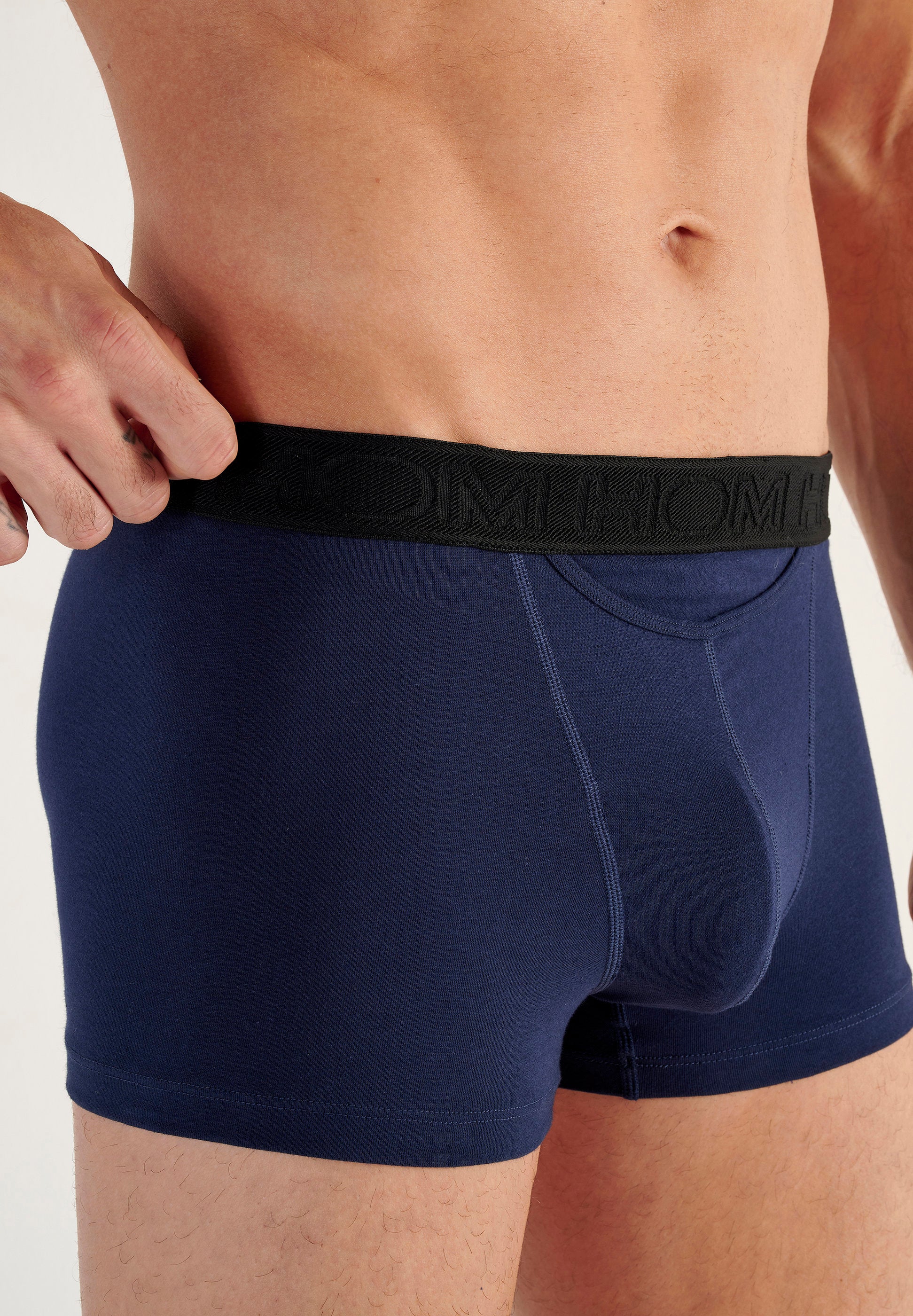 hom-ho1-boxerlines-2-lot-2-boxers-noir-navy-coton image 5