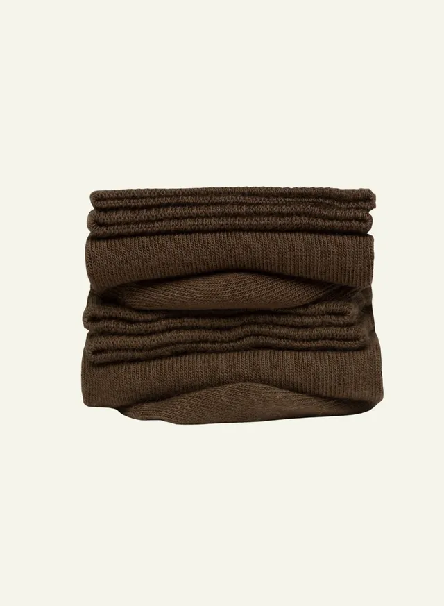 archiduchesse-courte-marron-chocolat-socquettes-coton-unies image 1