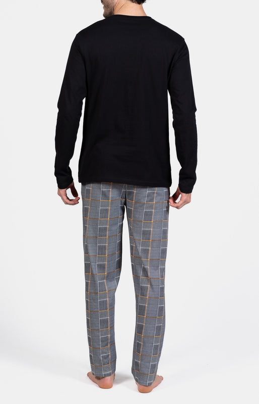 arthur-bob-charles-pyjama-homme-long-noir-coton image 6