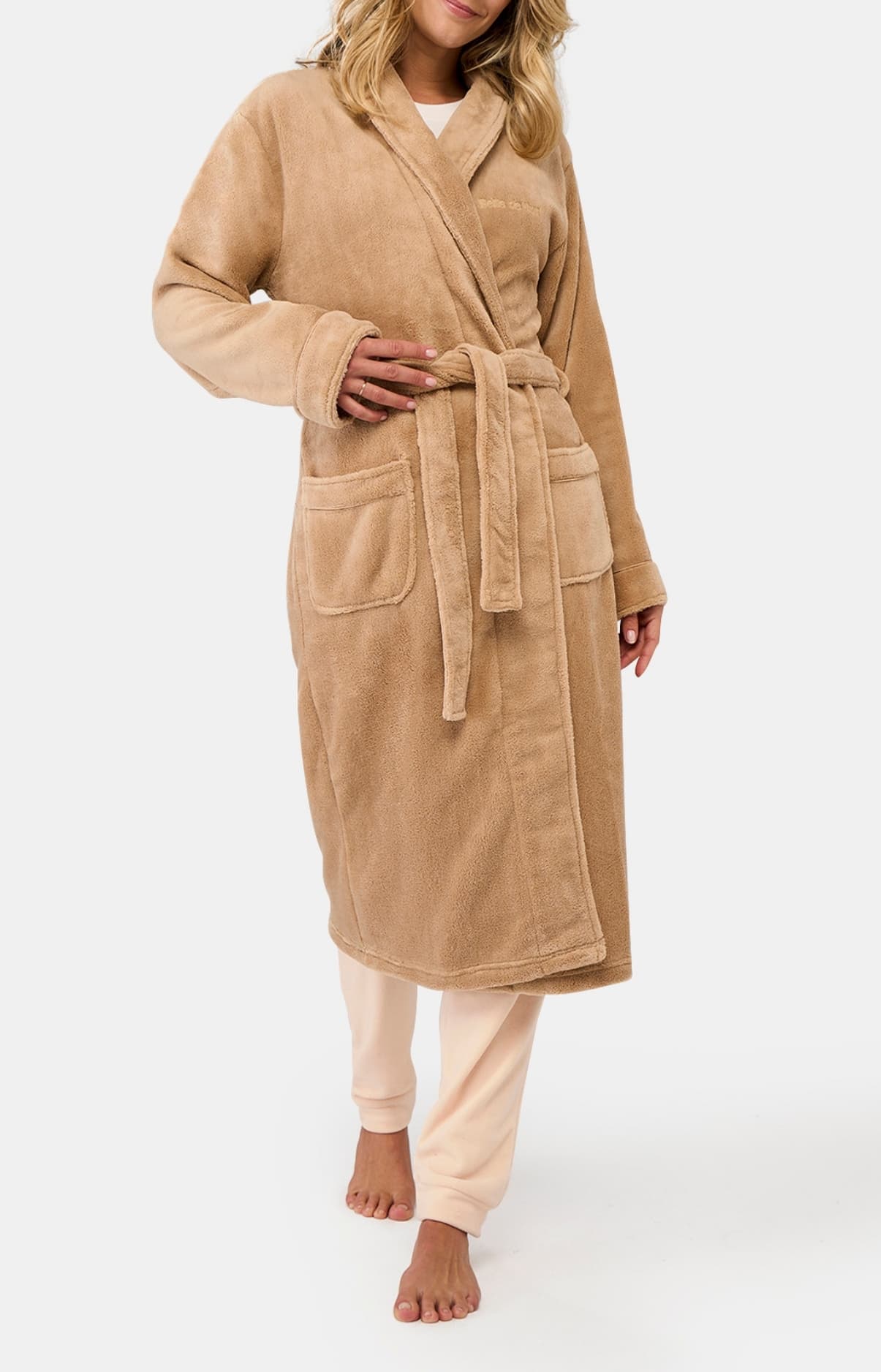 arthur-bob-robe-de-chambre-polaire-camel-chaude-femme image 6