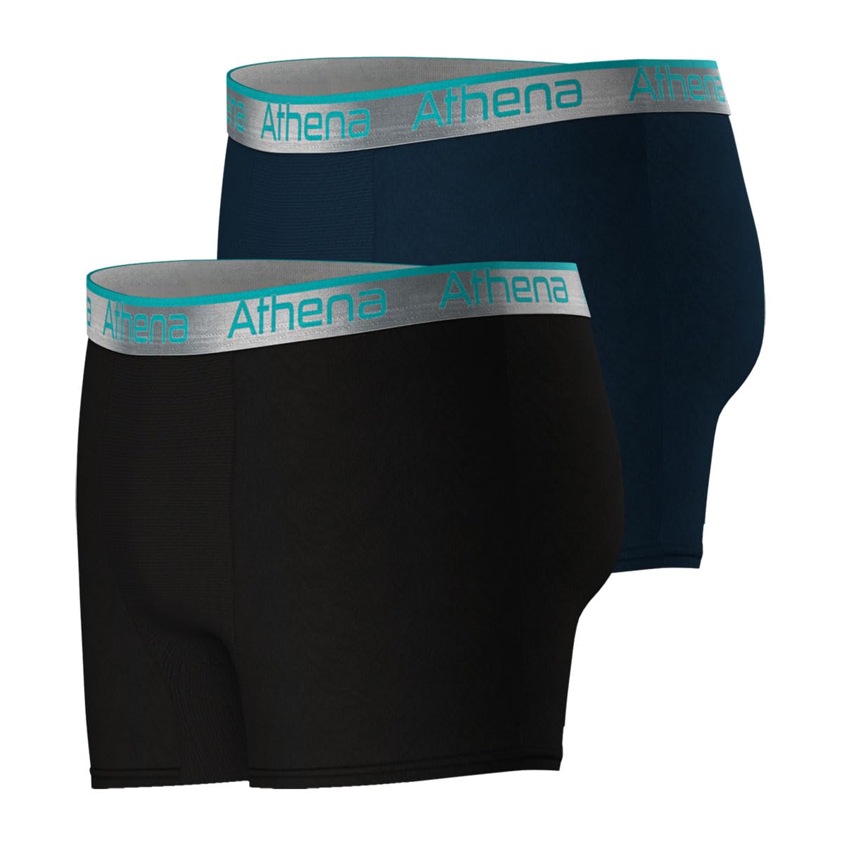 athena-720-stretch-boxer-homme-lot-de-2-noir-bleu-gris image 2