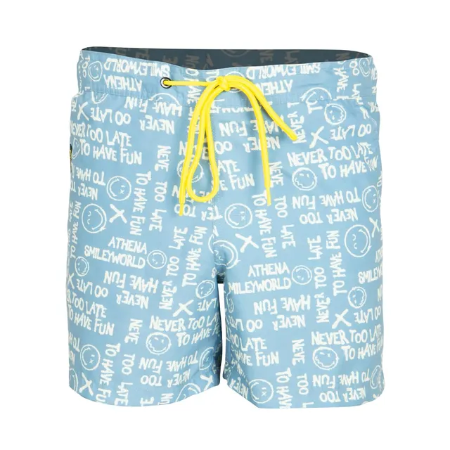 athena-graphic-smileyworld-bermuda-bain-homme-l-bleu-jean image 1