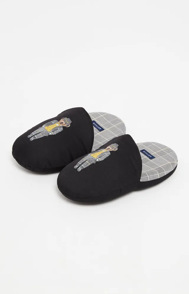 arthur-bob-charles-pantoufles-coton-bio-gris-homme image 1