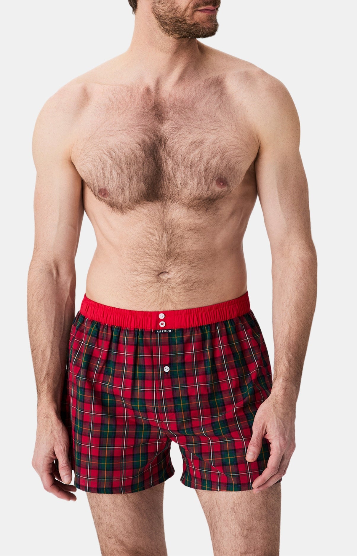arthur-le-club-n-1177-cale-on-homme-rouge-popeline-coton image 4