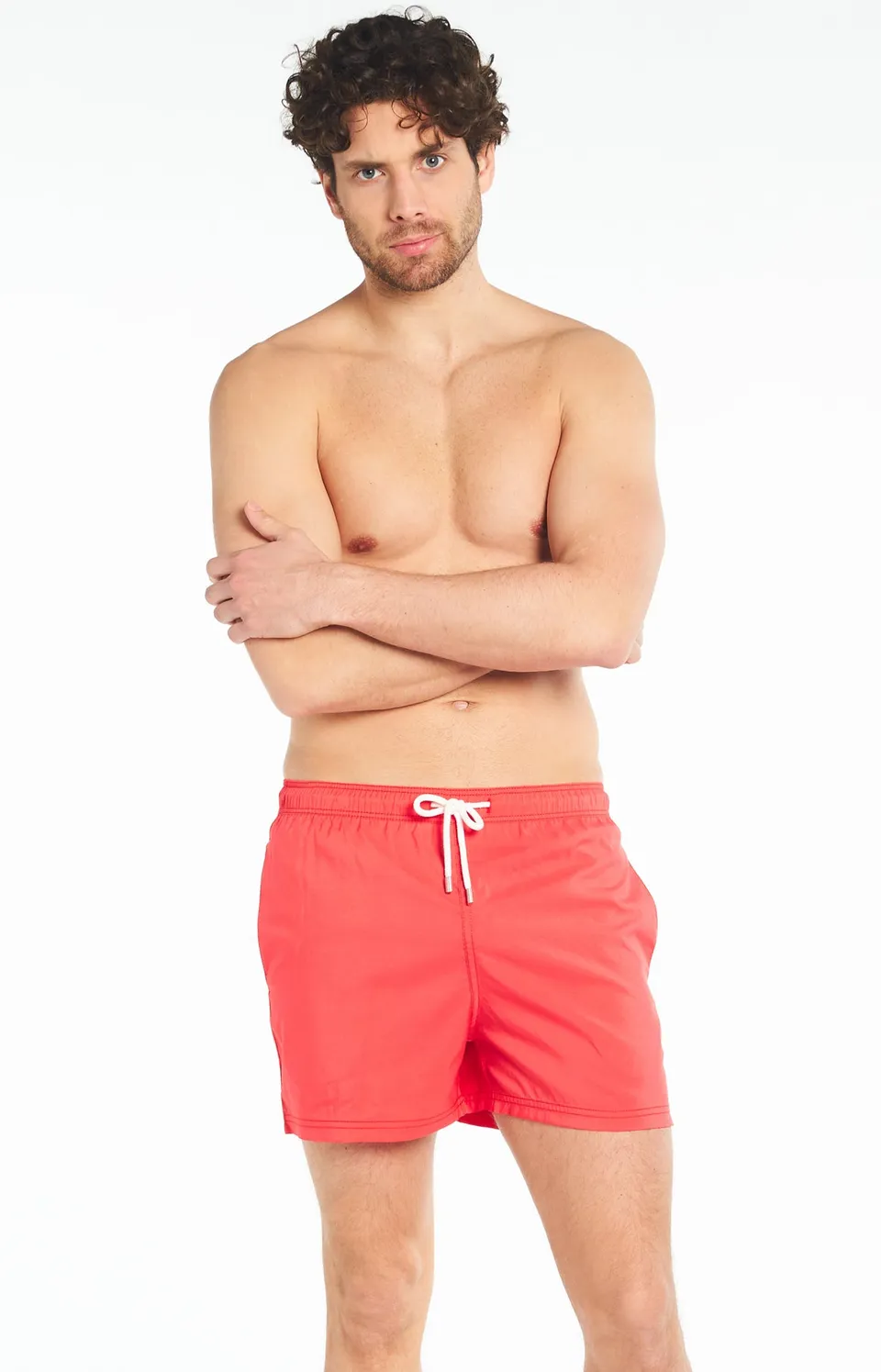 arthur-bob-rouge-short-de-bain-homme-rouge-recycl image 1
