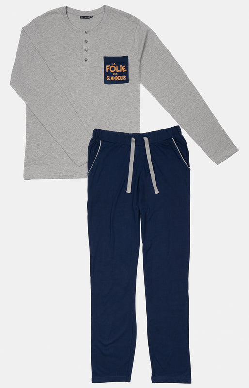arthur-bob-glandeurs-pyjama-homme-coton-marine image 3