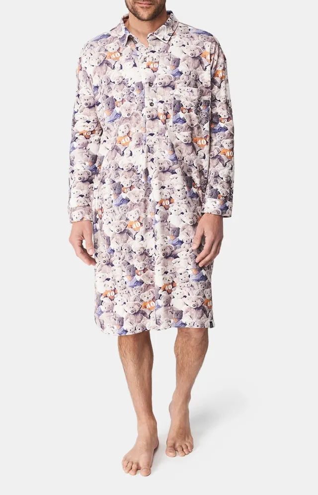 arthur-bob-teddy-40-ans-chemise-de-nuit-homme-noisette-bio image 1