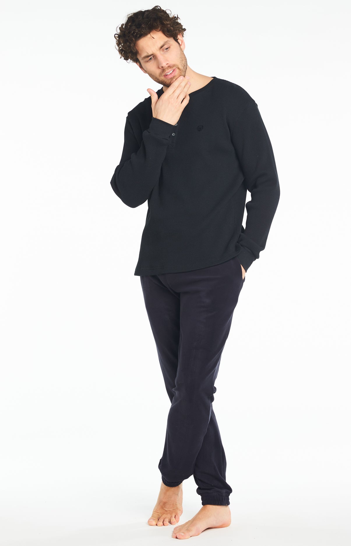arthur-bob-tee-shirt-uni-t-shirt-homme-noir-coton image 7