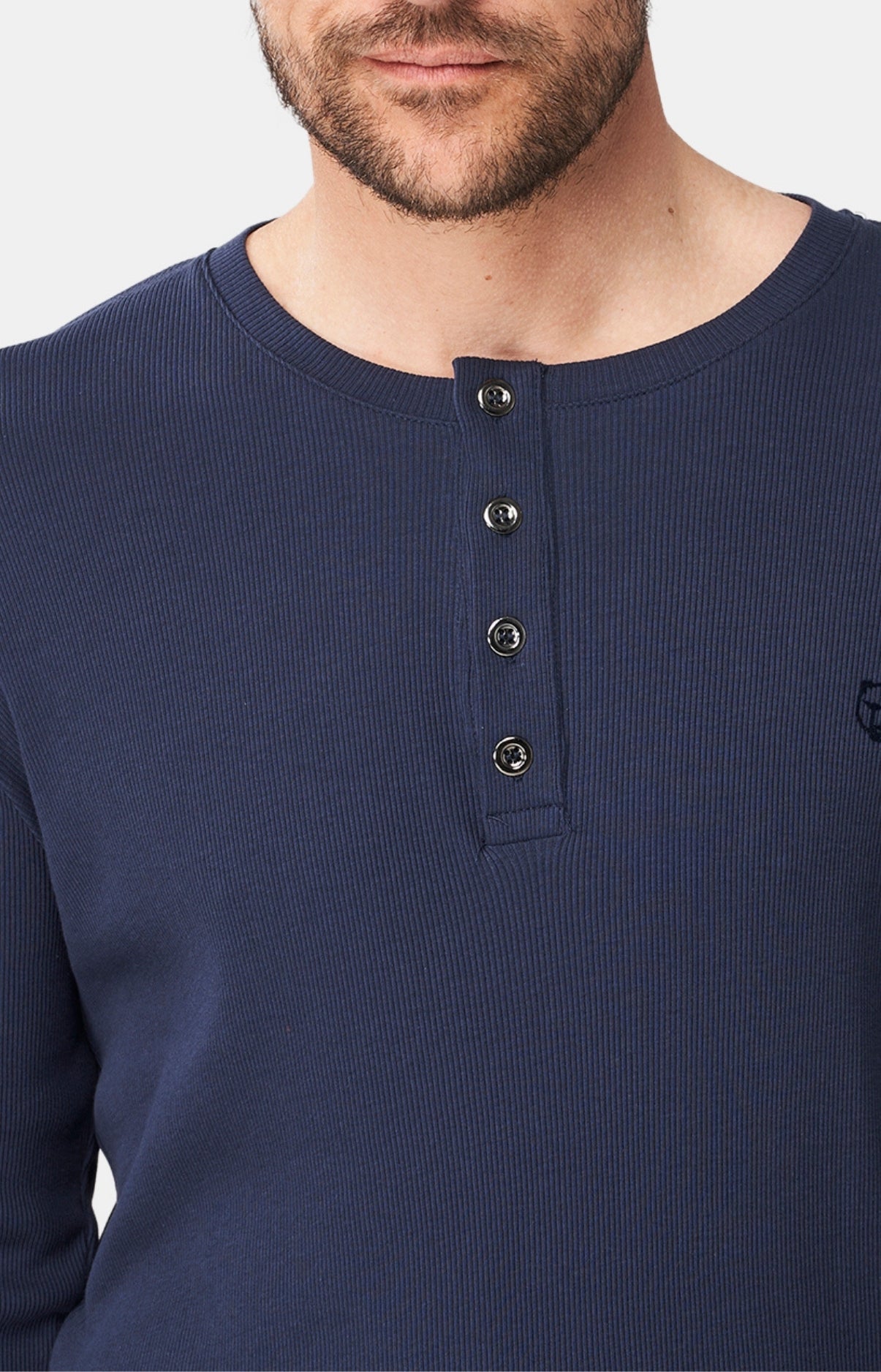 arthur-bob-tee-shirt-manches-longues-marine-modal-homme image 2