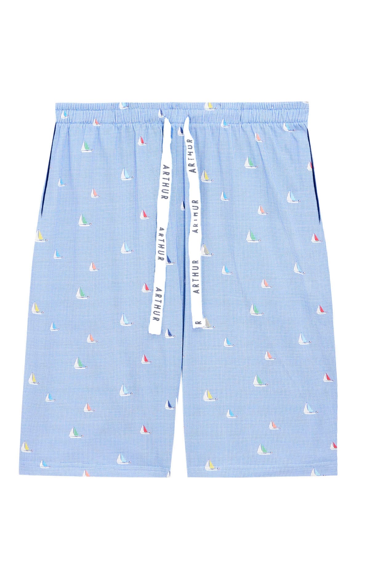 arthur-bob-short-pyjama-homme-ciel-voilier-boat-coton-bio image 3