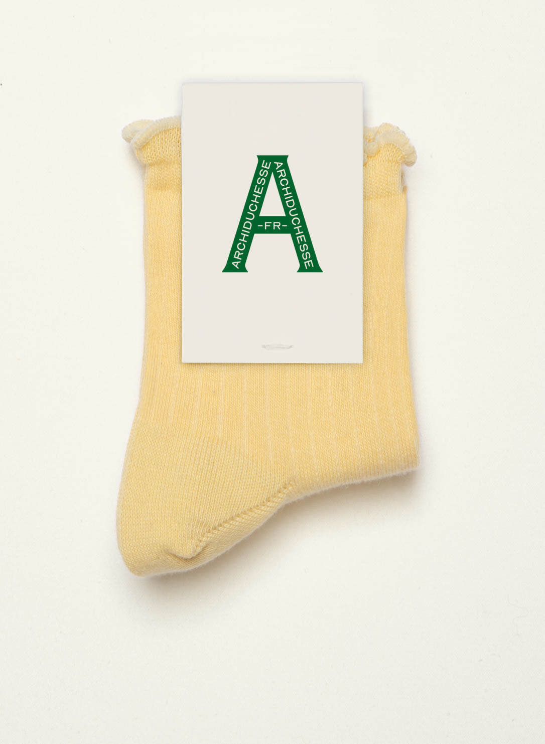 archiduchesse-fantaisie-collerettes-bouton-d-or-chaussettes-jaune-36-41 image 3