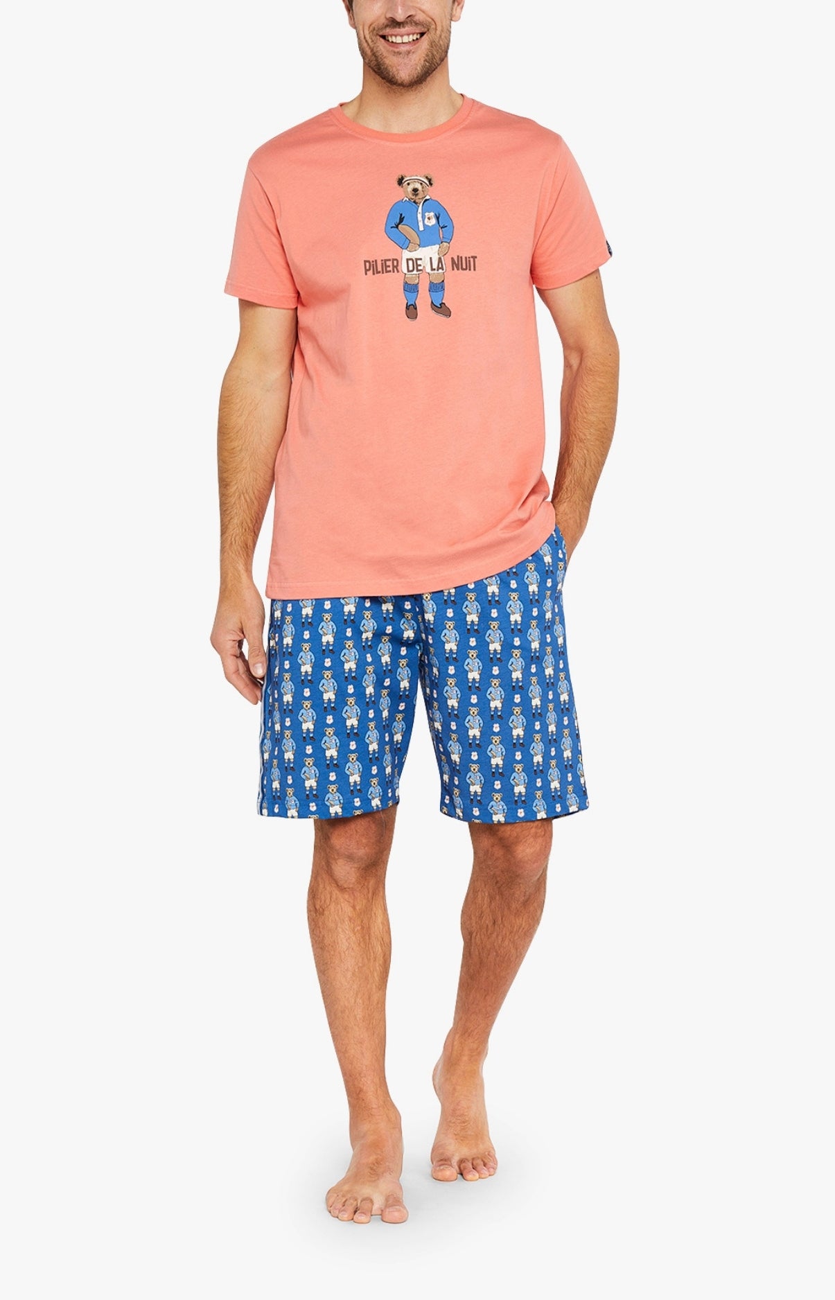arthur-bob-pilier-de-la-nuit-pyjashort-bleu-l-coton-bio image 1