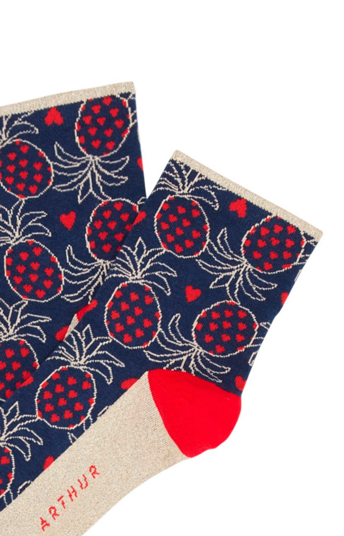 arthur-bob-fruit-d-fendu-chaussettes-femme-marine-36-40 image 2