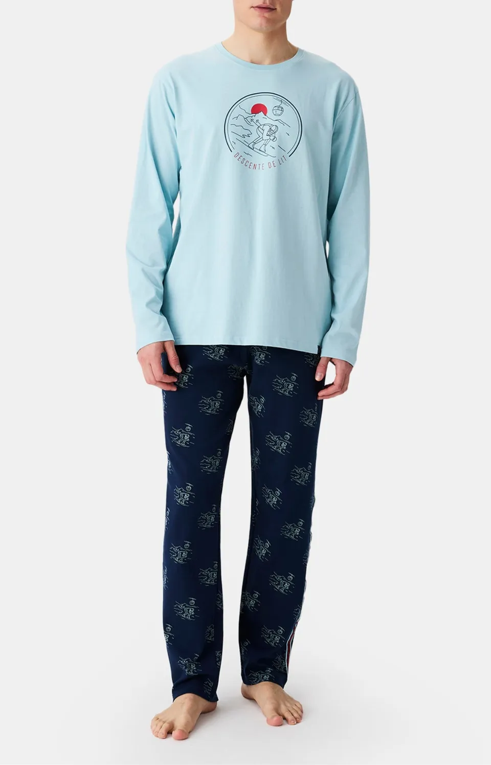 arthur-bob-descente-de-lit-pyjama-homme-marine-coton image 1