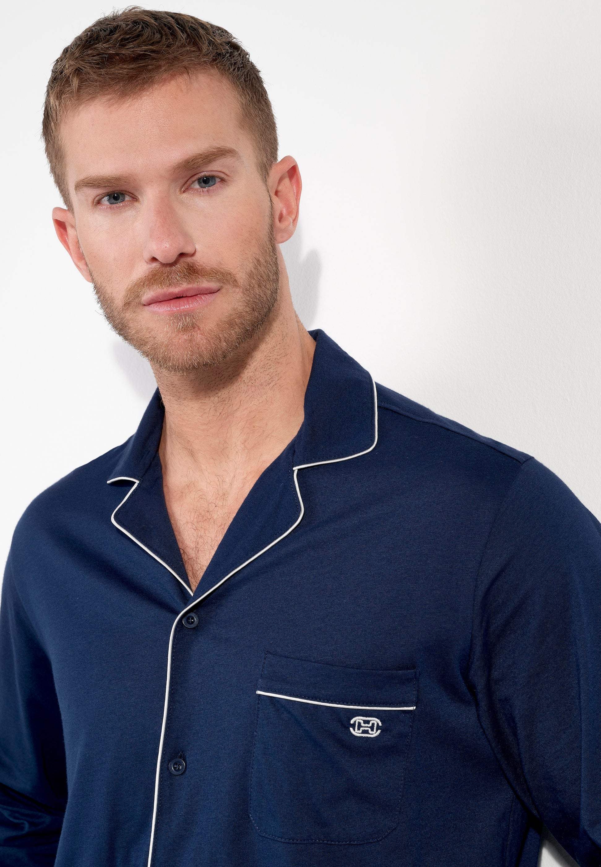 hom-rafael-pyjama-long-navy-coton-modal image 4