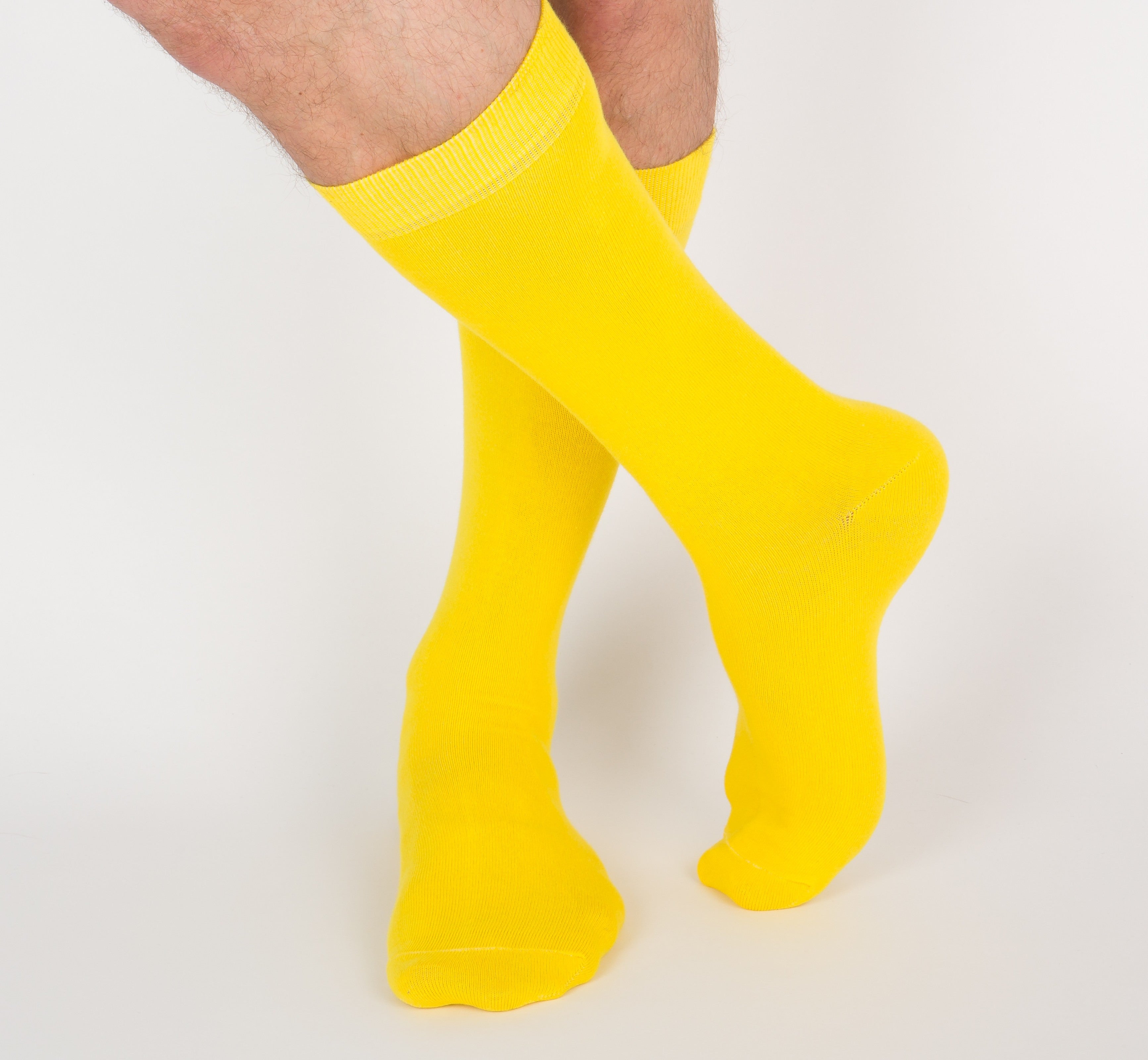 archiduchesse-de-ville-jaune-lemon-chaussettes-mi-hautes-coton image 3