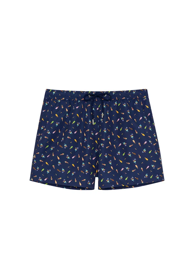 hom-h-fresh-summer-beach-short-de-bain-navy-print-glaces image 1