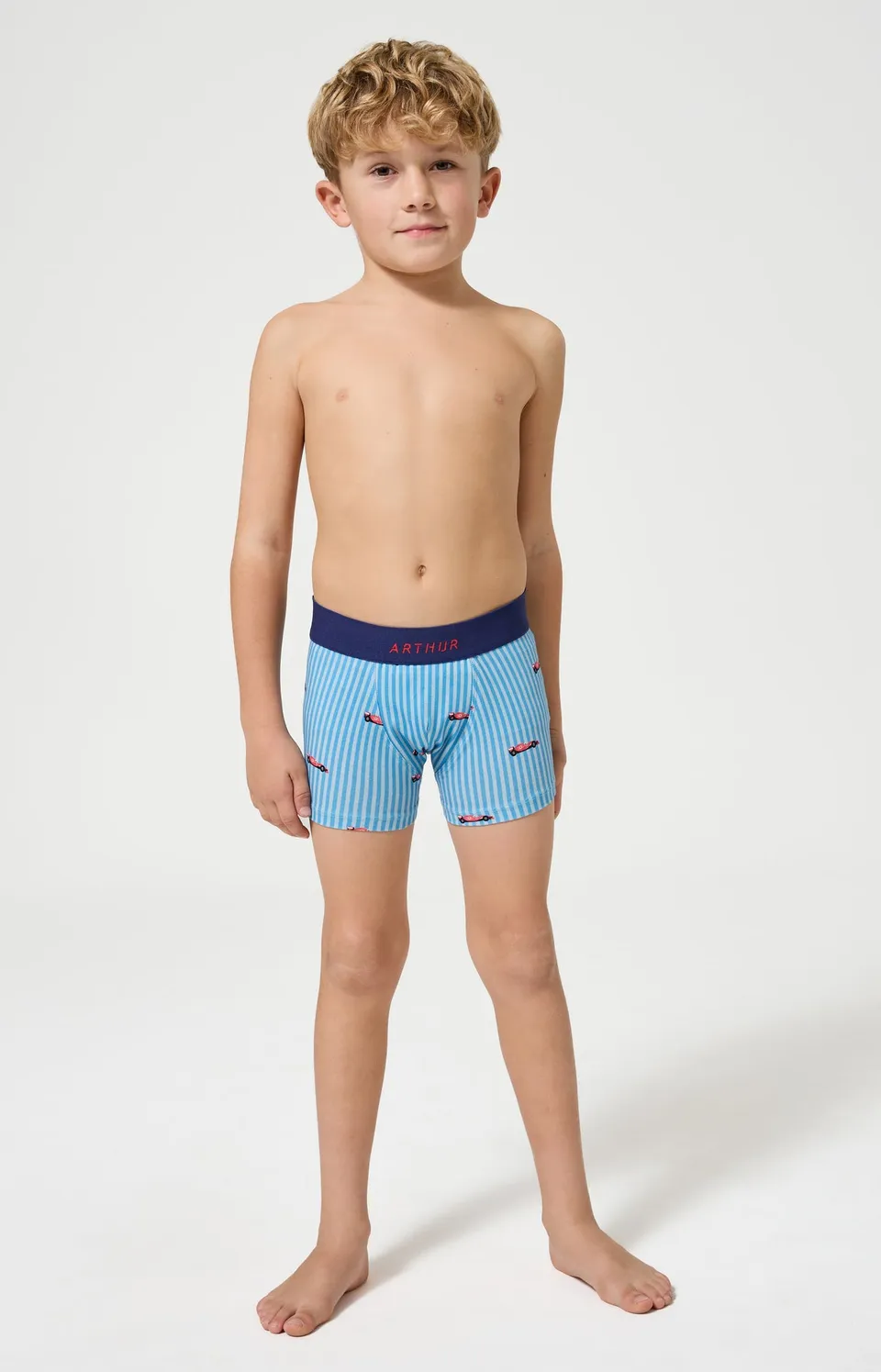 arthur-bob-grand-prix-boxer-enfant-bleu-coton-bio image 1