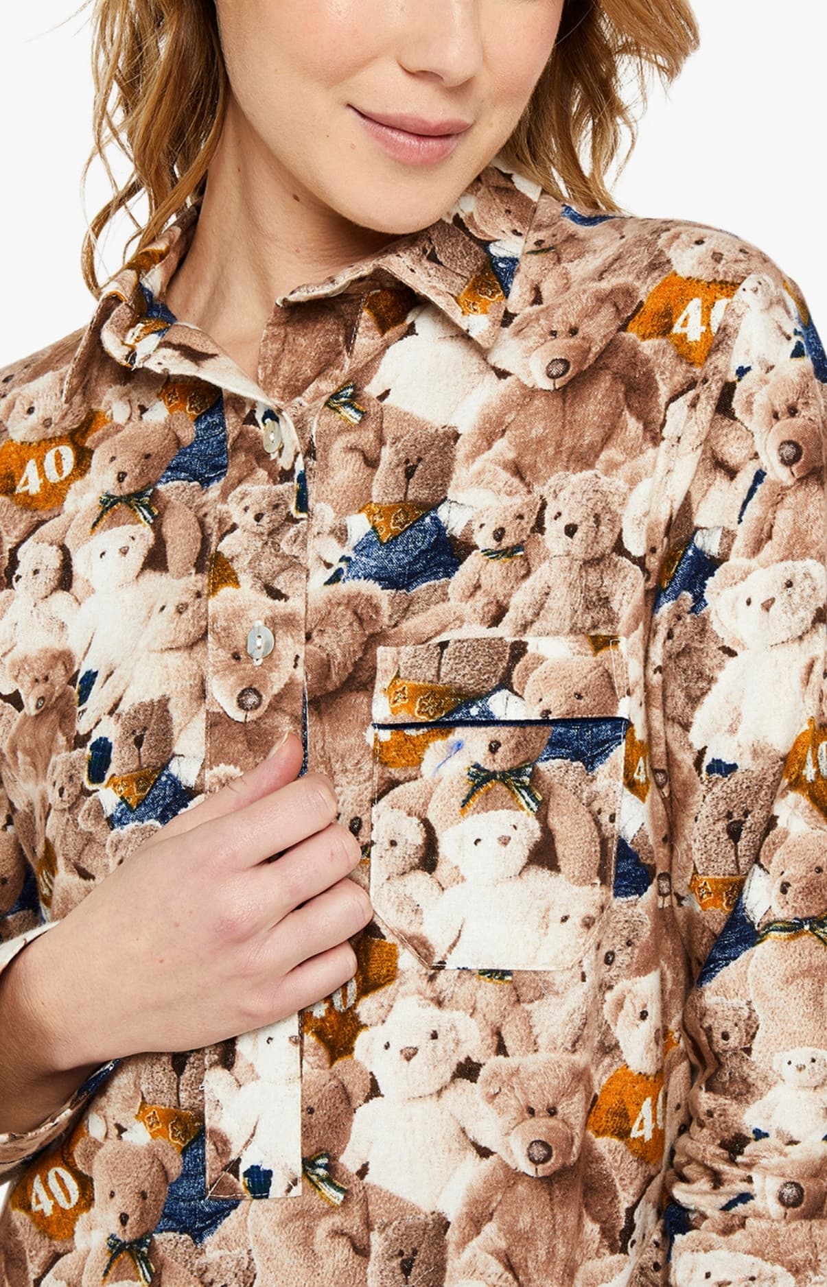 arthur-bob-teddy-chemise-de-nuit-noisette-pilou image 2