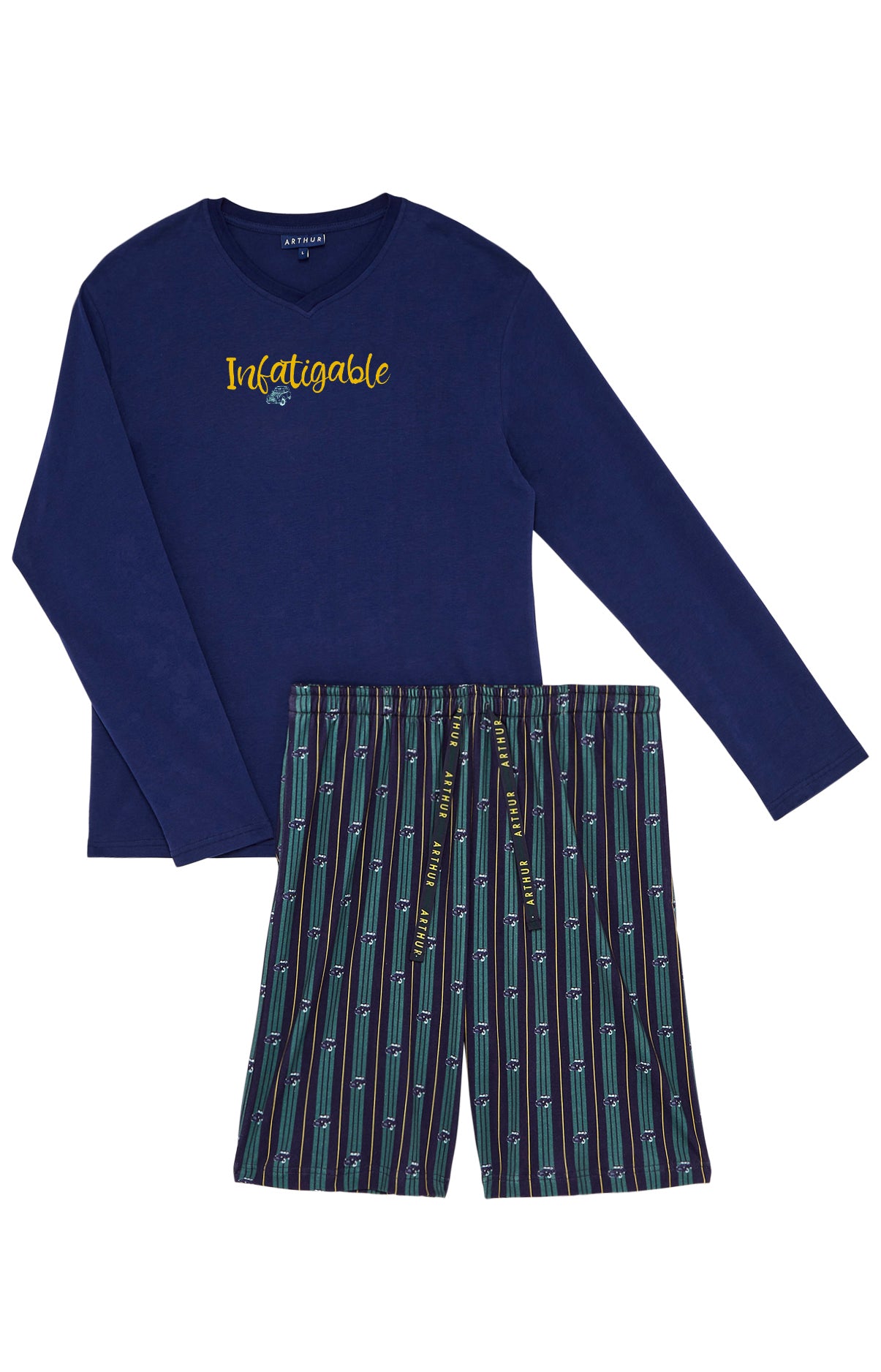 arthur-bob-pyjashort-2cv-infatiguable-pyjama-marine image 3