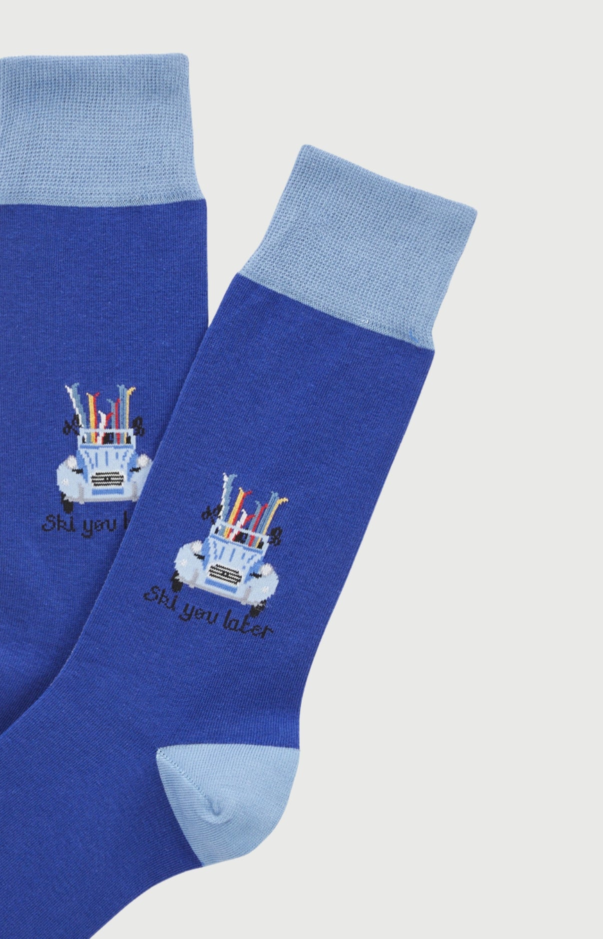 arthur-bob-chaussettes-ski-you-later-bleu-40-46 image 2