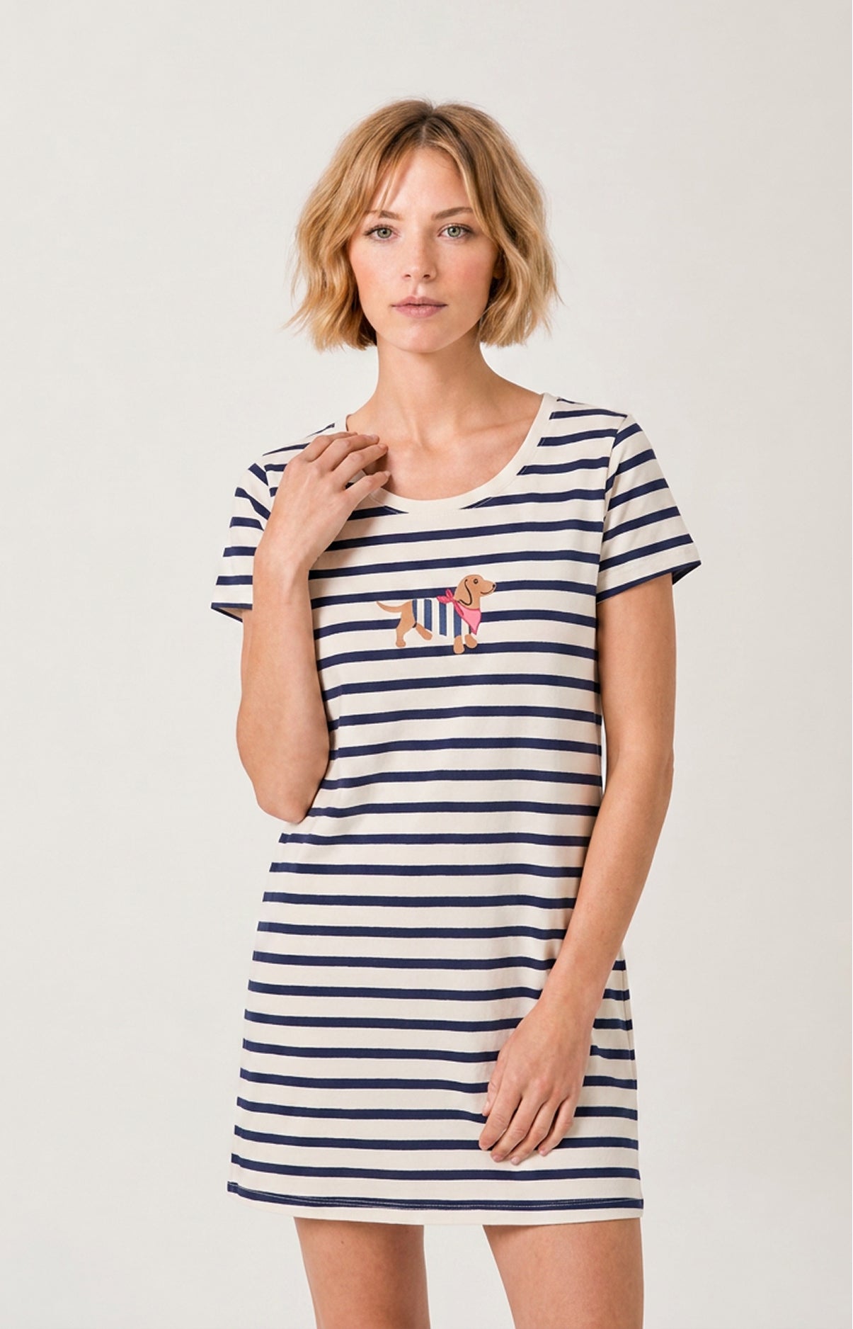 arthur-bob-tobbie-chemise-de-nuit-coton-ciel-m image 2