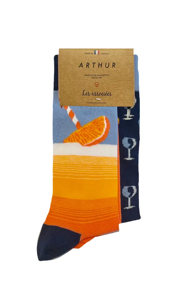 arthur-bob-ap-ro-chaussettes-homme-coton-multicolore image 1