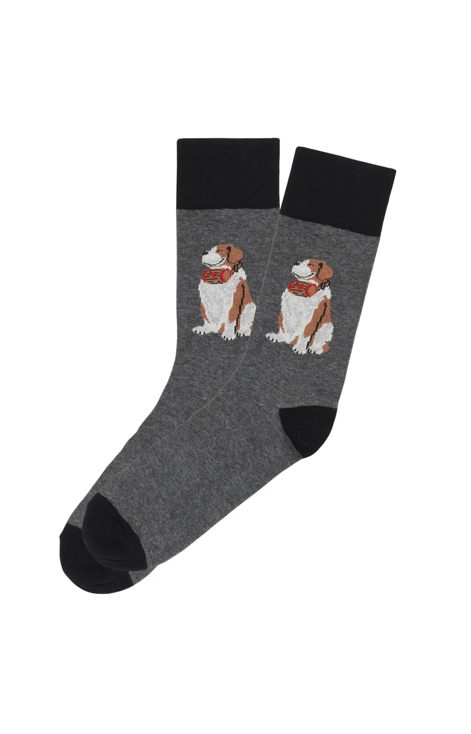 arthur-bob-chaussettes-wouf-gris-anthracite-39-45-coton image 1