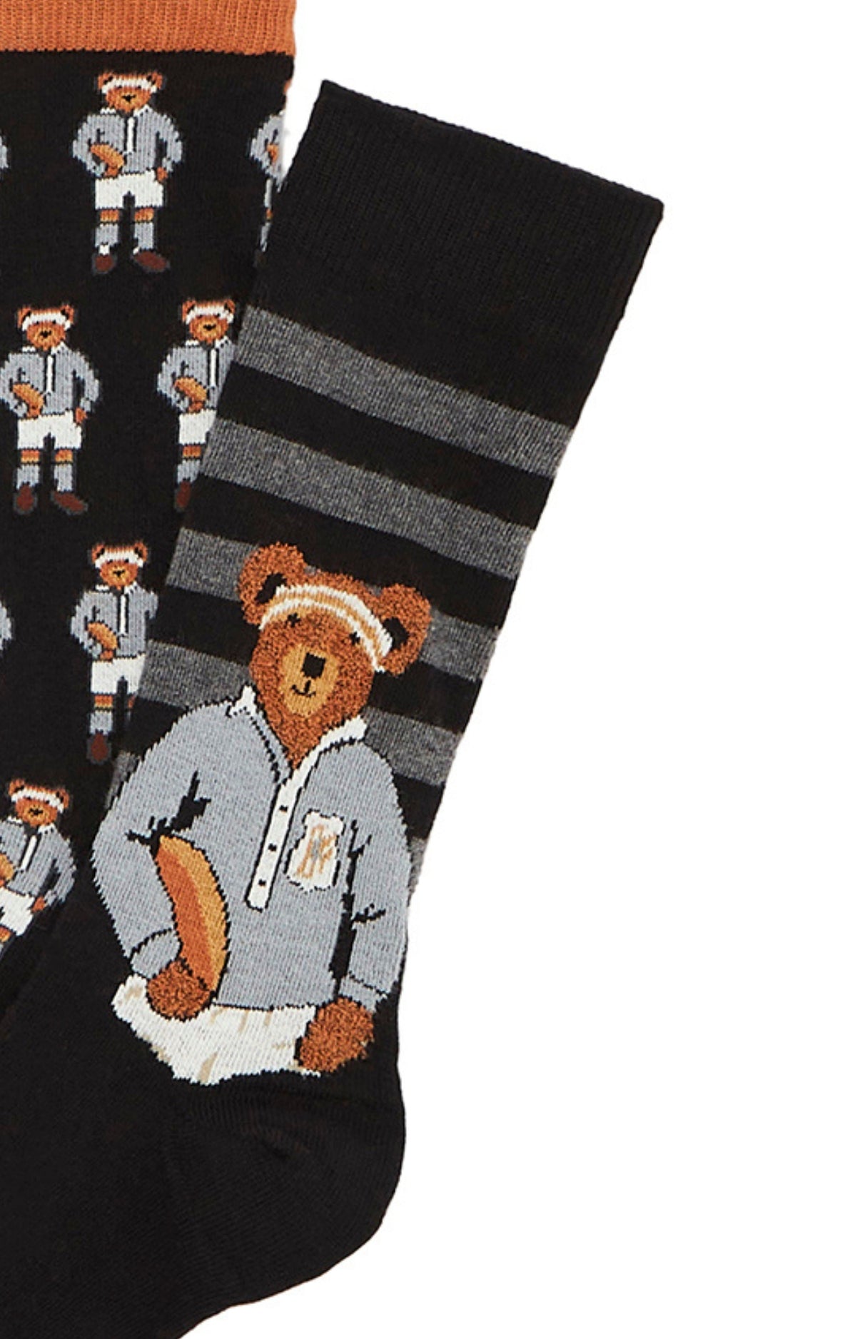 arthur-bob-teddy-rugby-chaussettes-homme-noires-coton-bio image 2