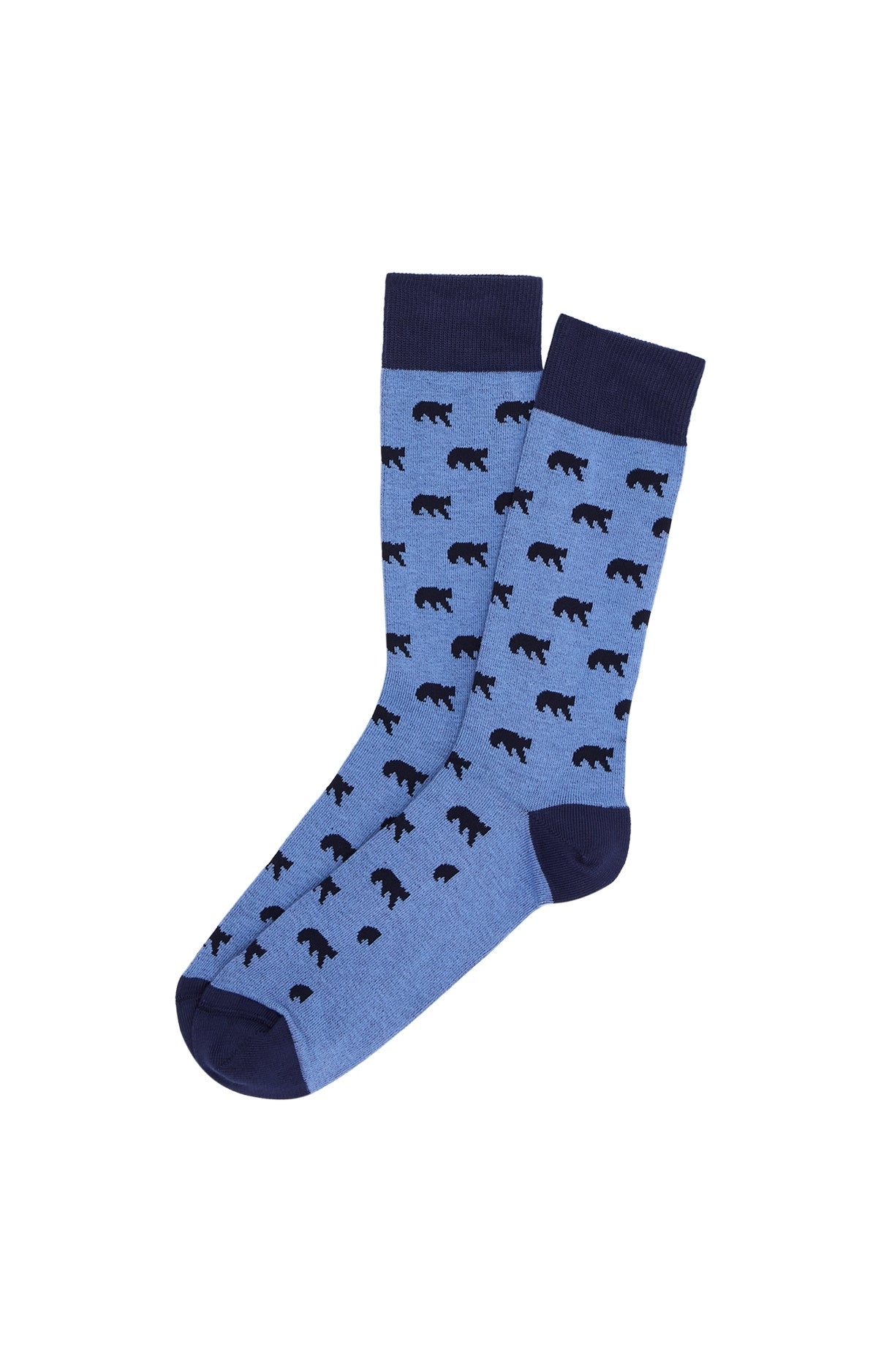 arthur-ours-bleu-chaussettes-homme-coton-jean-40-46 image 1