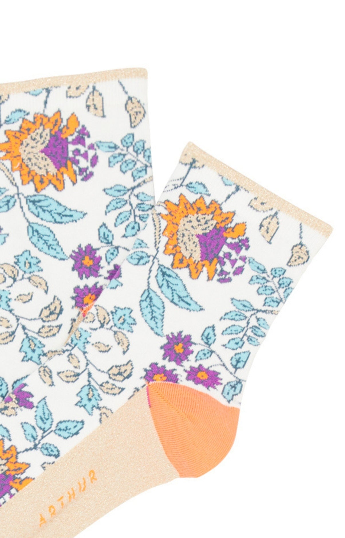 arthur-bob-indie-chaussettes-femme-coton-ivoire image 2
