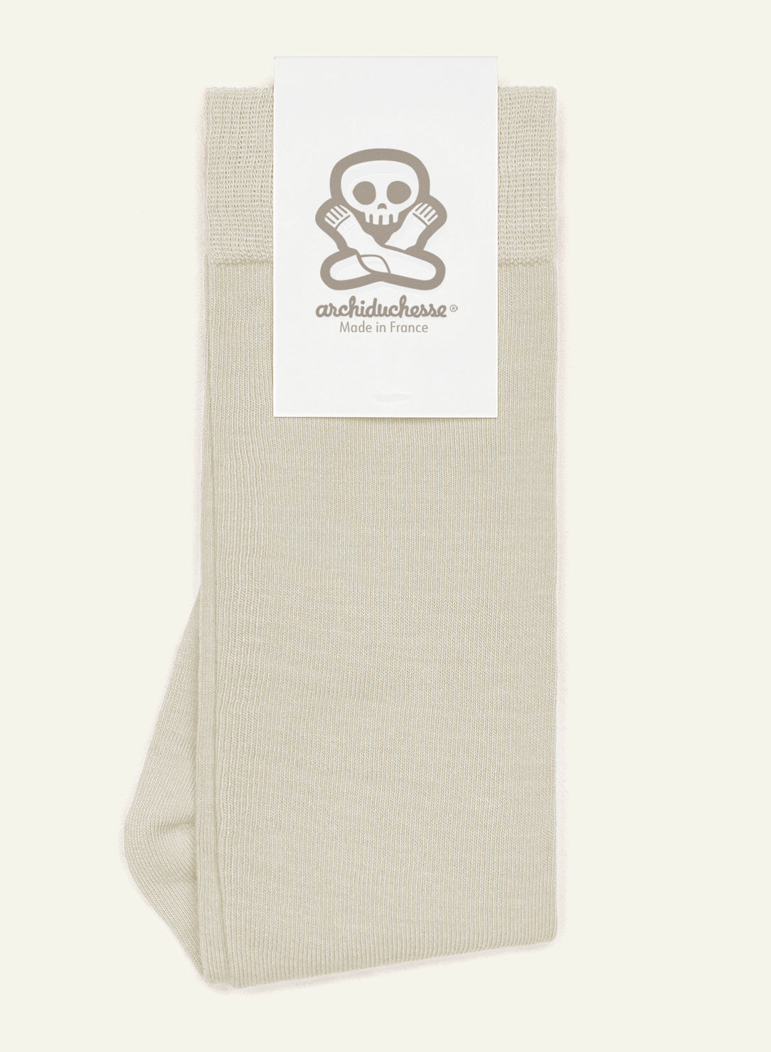 archiduchesse-de-ville-beige-bout-ficelle-chaussettes-coton image 5