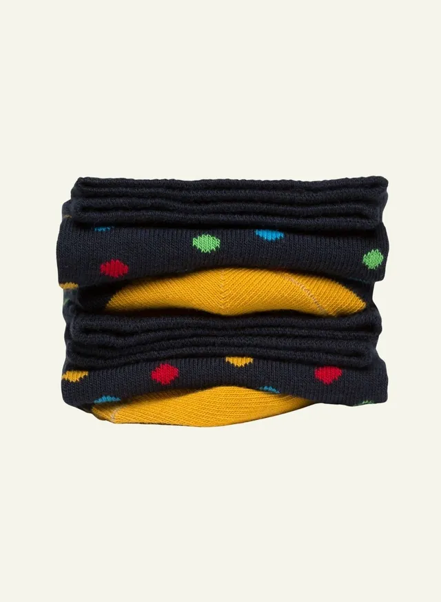 archiduchesse-fantaisie-confettis-chaussettes-enfant-bleu-coton image 1