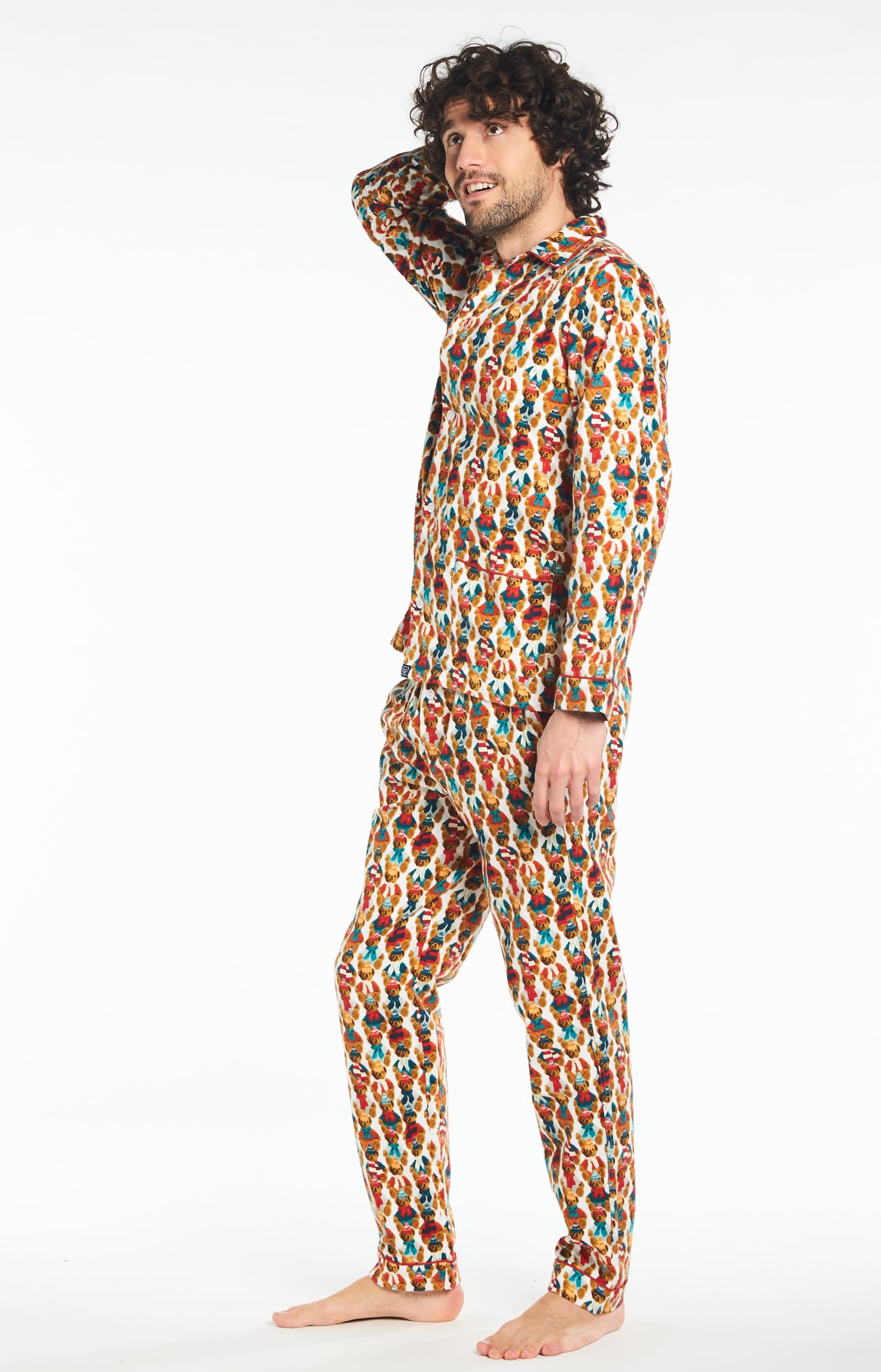 arthur-bob-pyjama-long-pilou-teddy-neige image 4