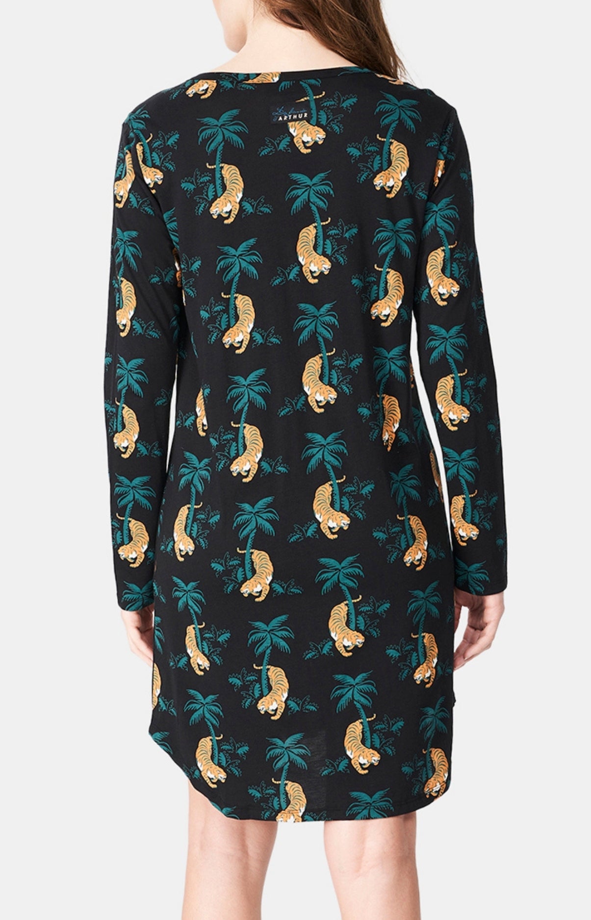 arthur-bob-liquette-tigre-chemise-de-nuit-noir-coton image 5