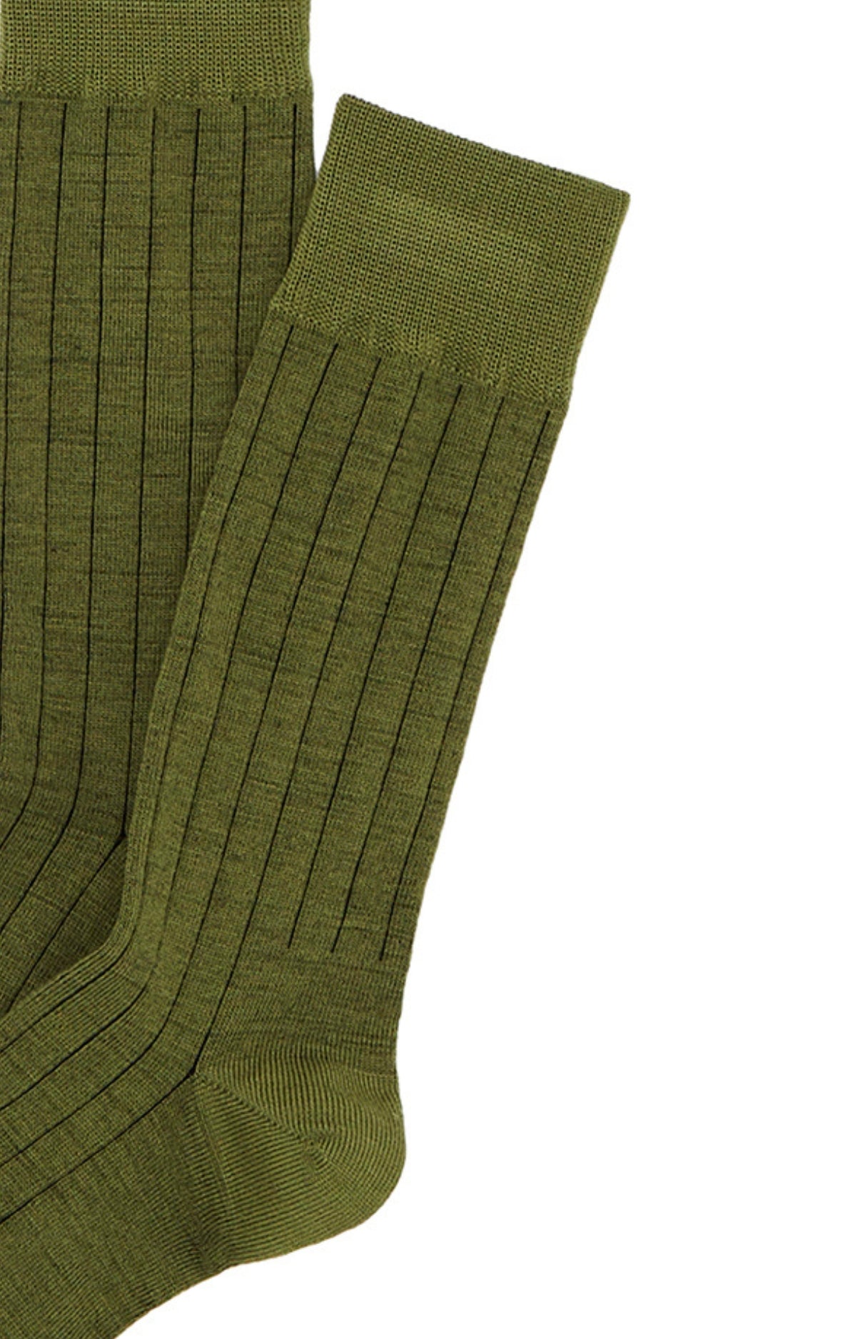 arthur-bob-chaussettes-homme-olive-laine-mi-hautes image 2