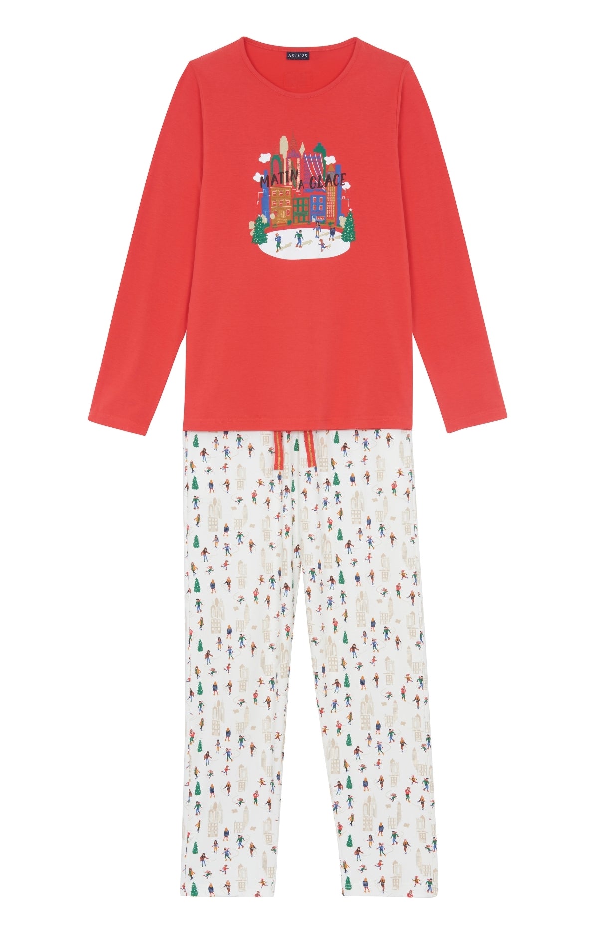 arthur-bob-pyjama-matin-glace-pyjama-femme-blanc-coton-bio image 3