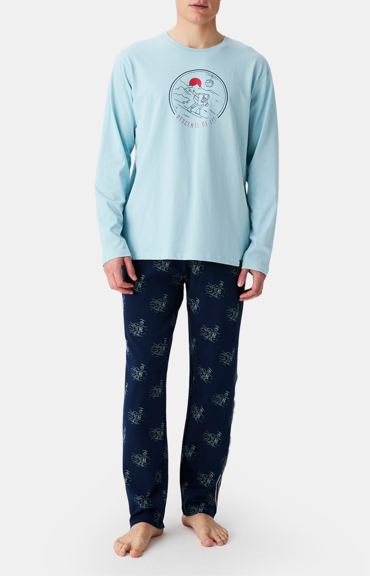 arthur-bob-descente-de-lit-pyjama-homme-marine-coton image 1