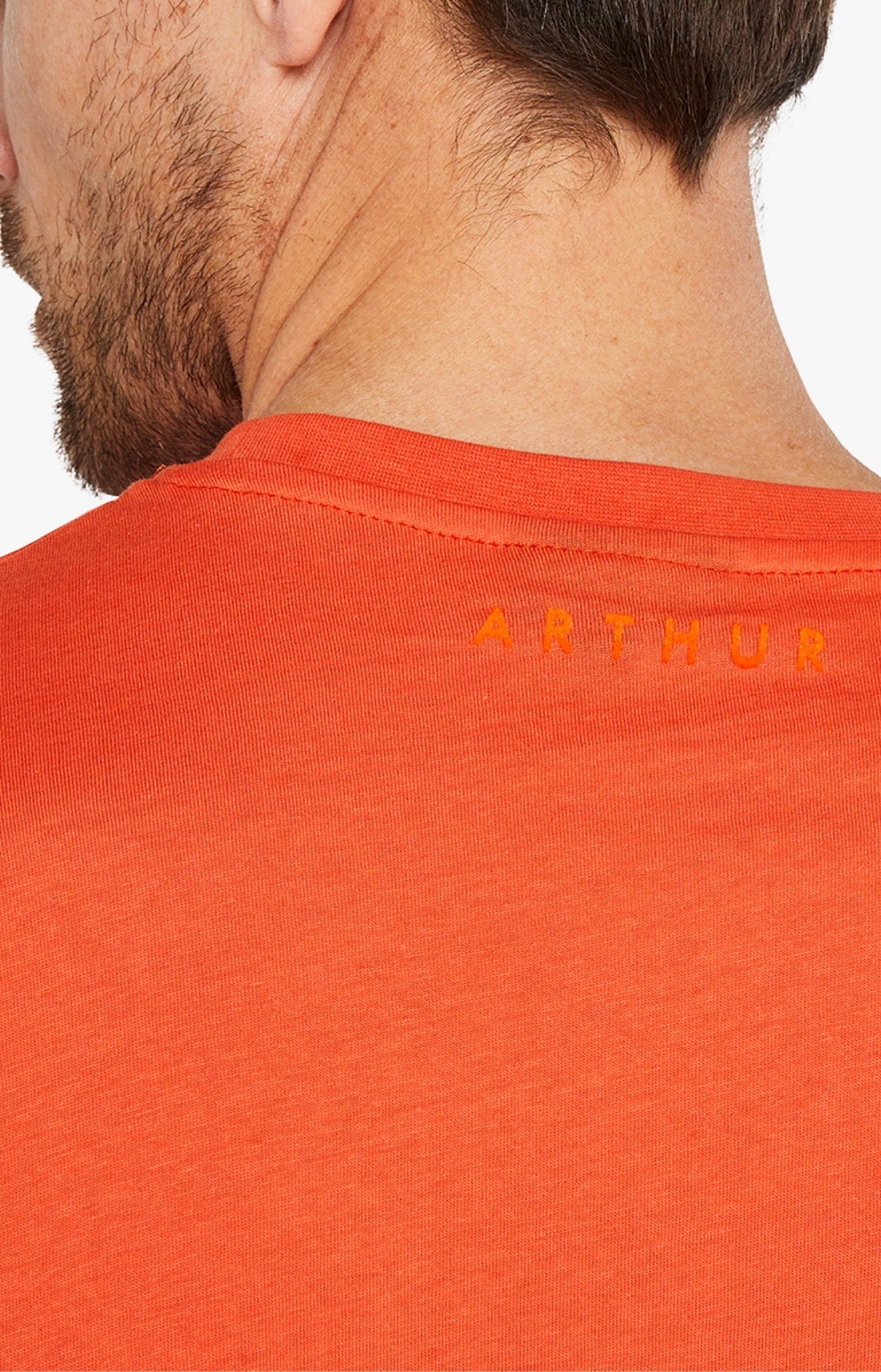 arthur-bob-tee-shirt-coton-bio-orange-homme image 6