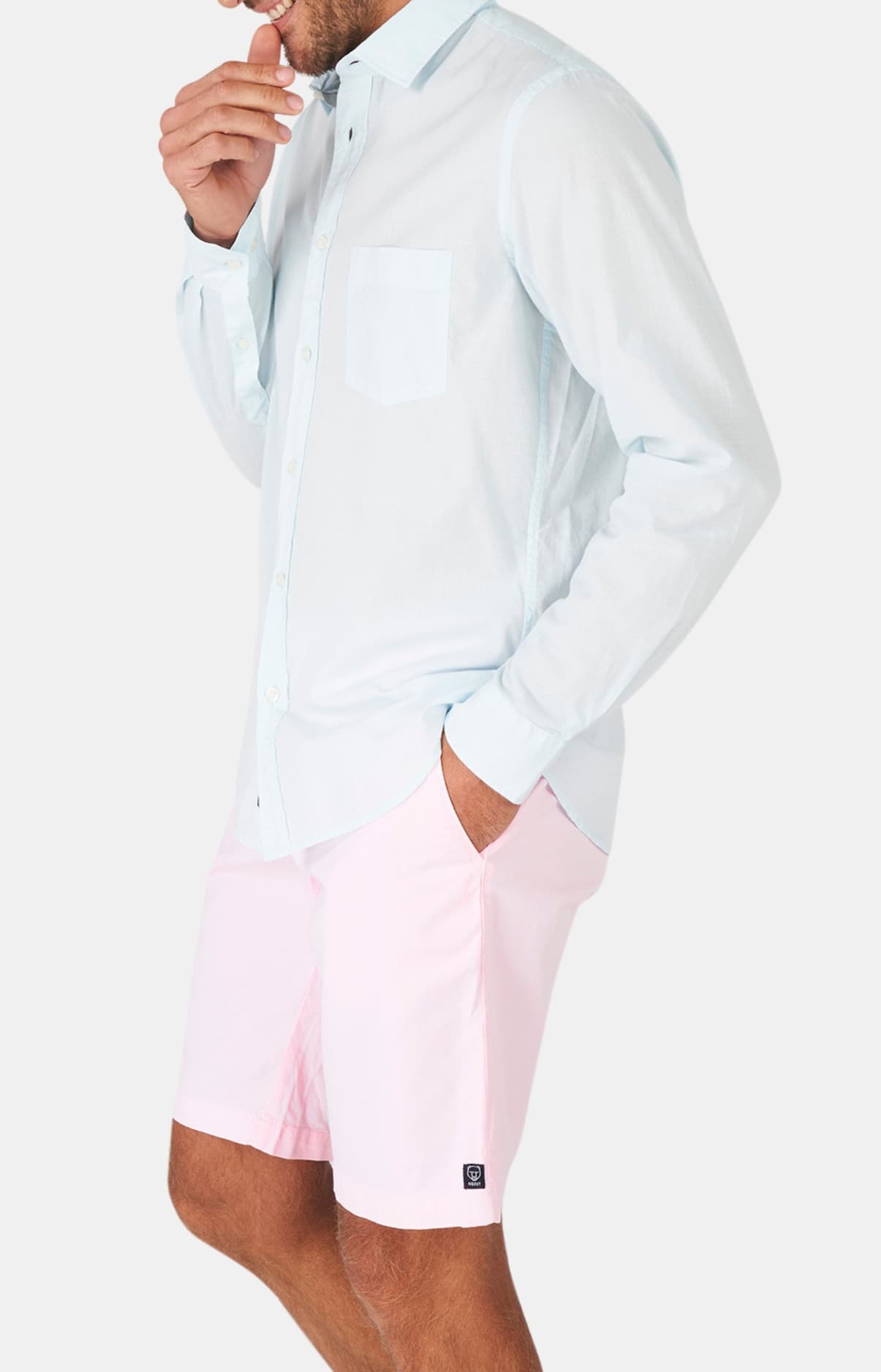 arthur-bob-voile-coton-chemise-homme-ciel-manches-longues image 4