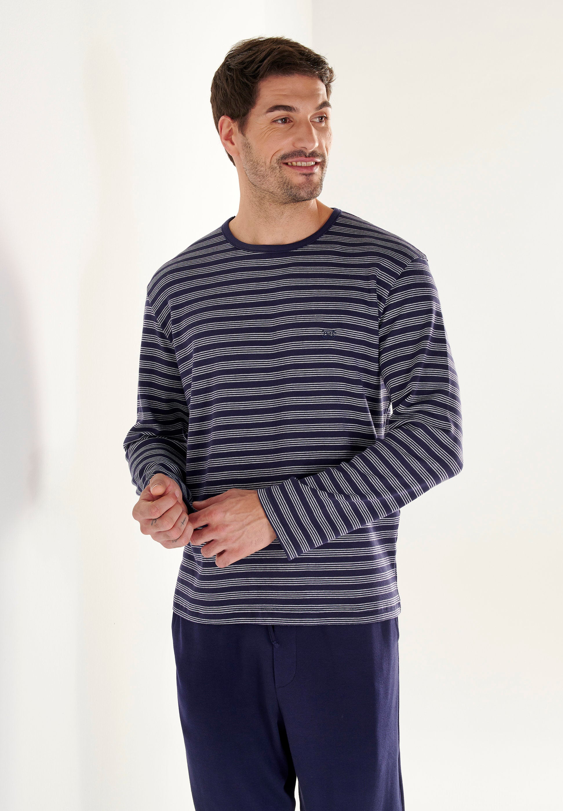 hom-modal-comfort-freedom-pyjama-homme-ray-coton image 2