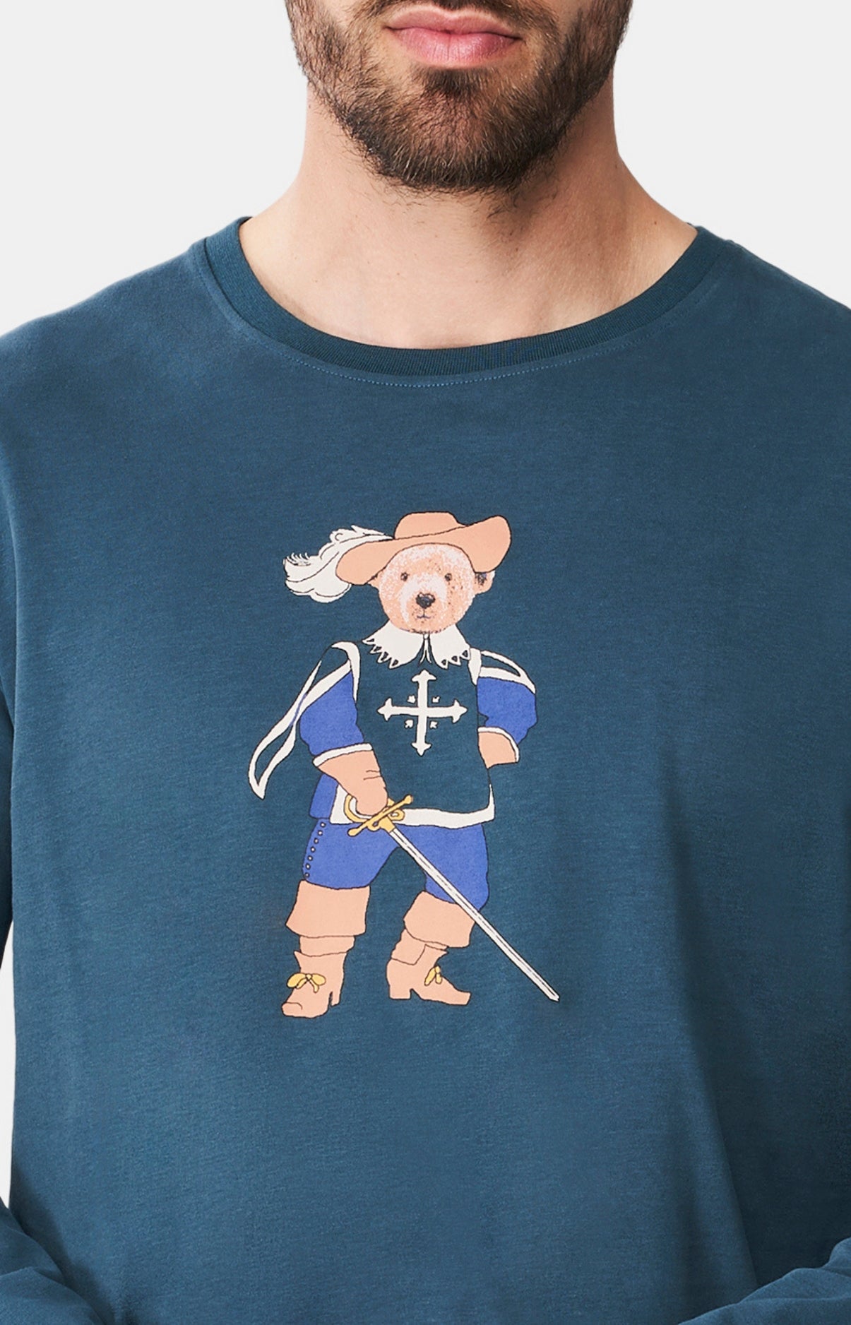 arthur-bob-teddy-d-artagnan-pyjama-homme-vert-coton image 2