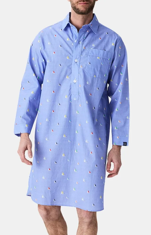 arthur-bob-boat-chemise-de-nuit-coton-bio-ciel image 1